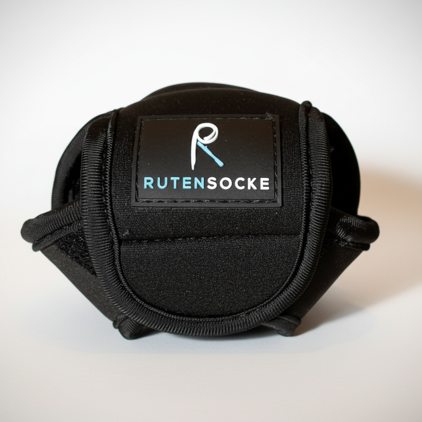 Rutensocke Rollentasche Cast M, großes Logo, (Rollenschutz für Baitcast-Rollen ab Größe 200)