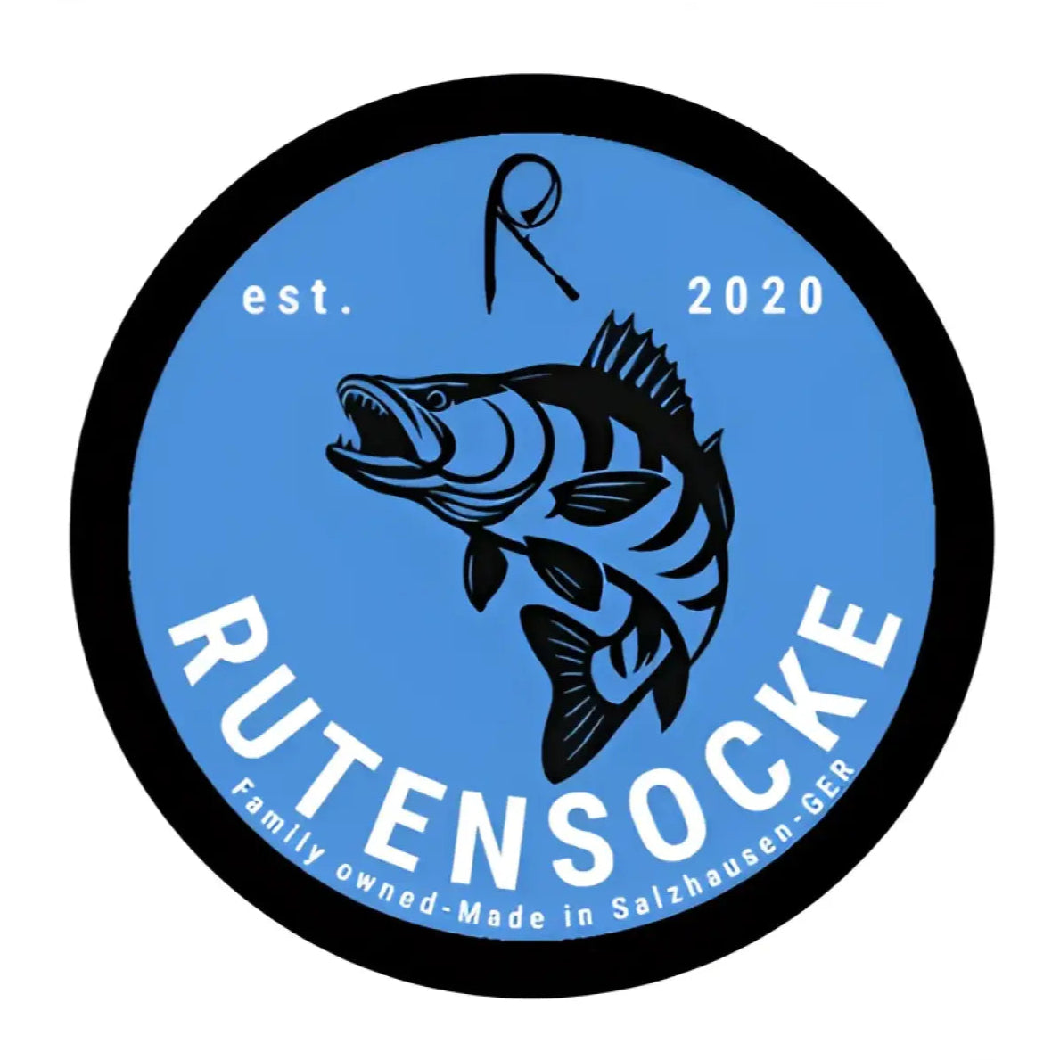 Rutensocke Aufkleber rund in 8.5cm Durchmesser - Zander