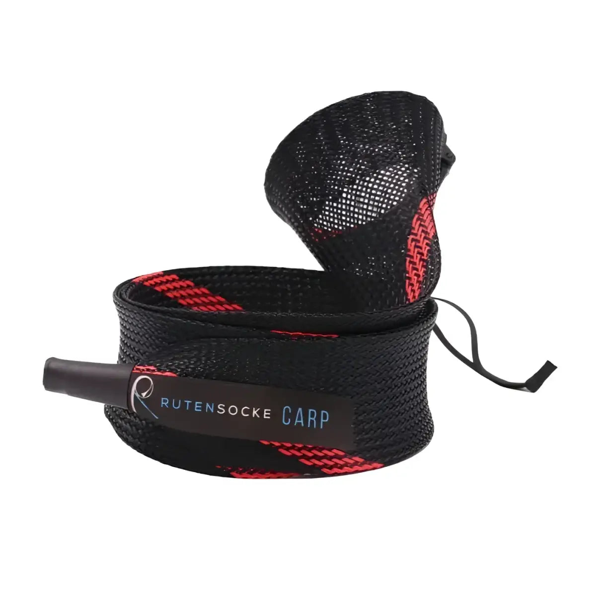 Rutensocke Carp S 2-Teiler (100cmx45mm Rutenschutz für 2-tlg. Ruten bis 3,0m) - Schwarz-Rot