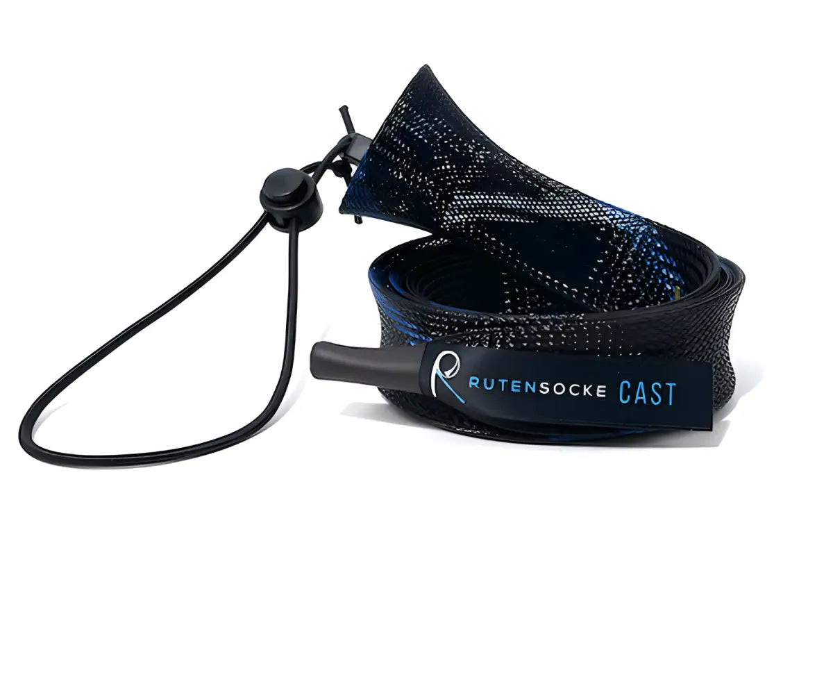 Rutensocke Cast L (180cmx32mm Rutenschutz für 1-tlg. Ruten bis 2,20m) - Schwarz-Blau