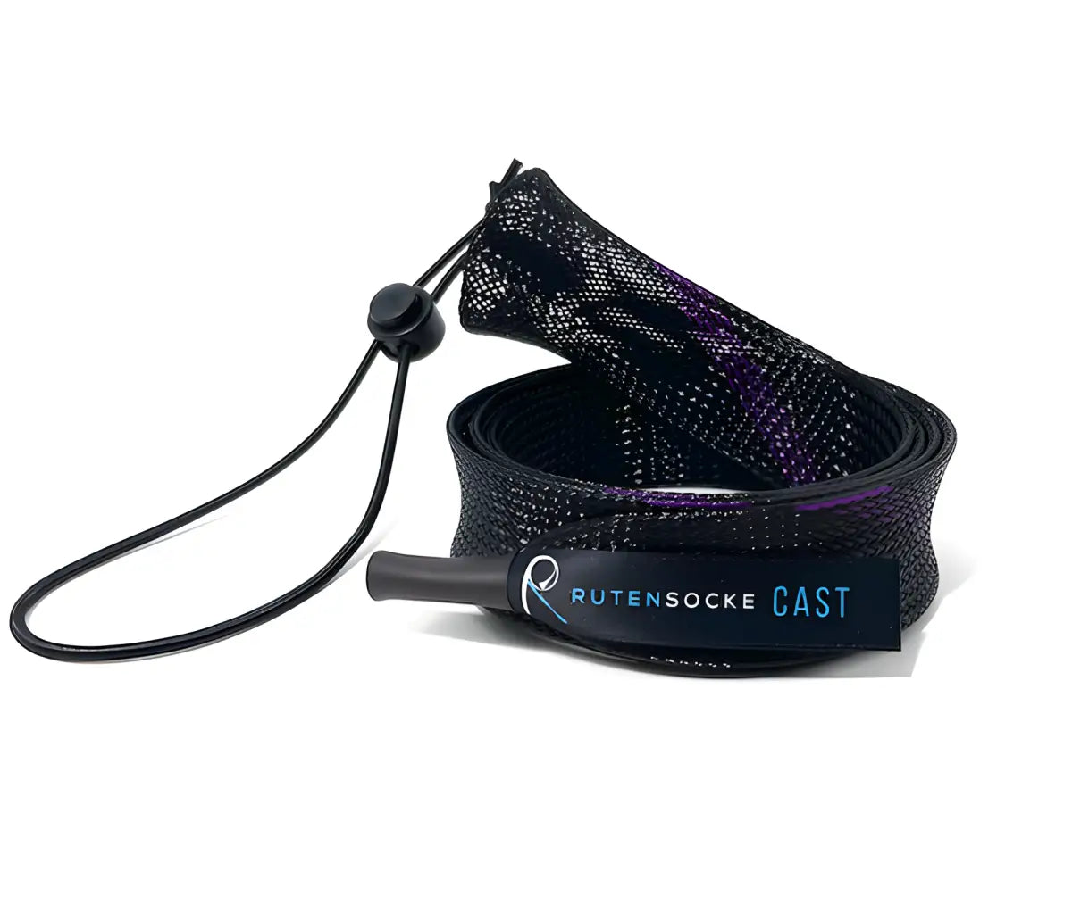 Rutensocke Cast S (140cmx32mm Rutenschutz für 1-tlg. Ruten bis 1,8m) - Schwarz-Violett