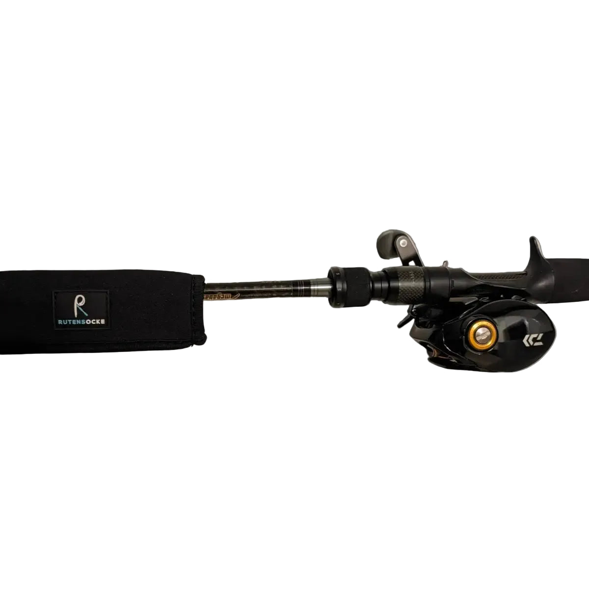 Rutensocke NEO CAST MS 1-Teiler Schmale Version (160cm lang Premium Neopren Rutenschutz für Ruten bis 210cm) - Schwarz