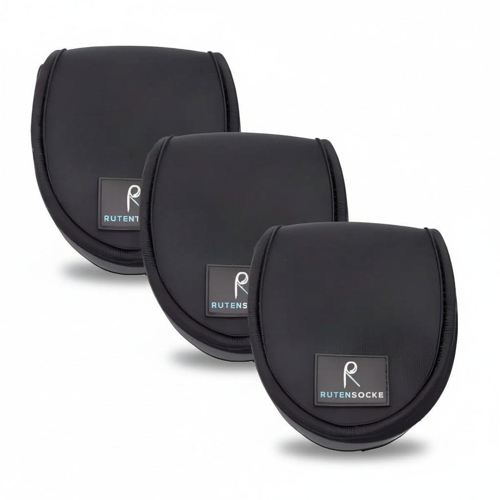 Rutensocke Rollentasche Fly L 3er Pack (Rollenschutz für Fliegenrollen Größe 11-13 / 12cm)