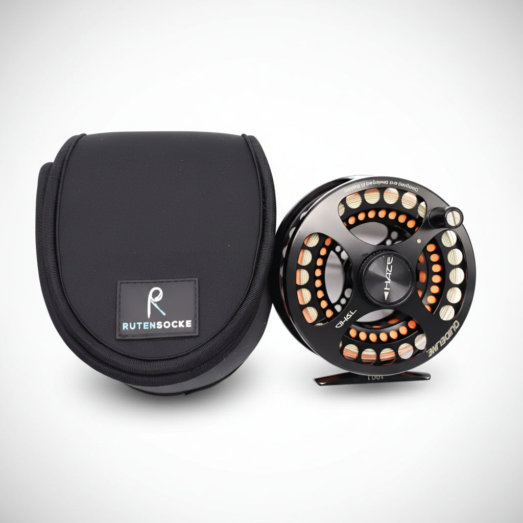 Rutensocke Rollentasche Fly L 3er Pack (Rollenschutz für Fliegenrollen Größe 11-13 / 12cm)