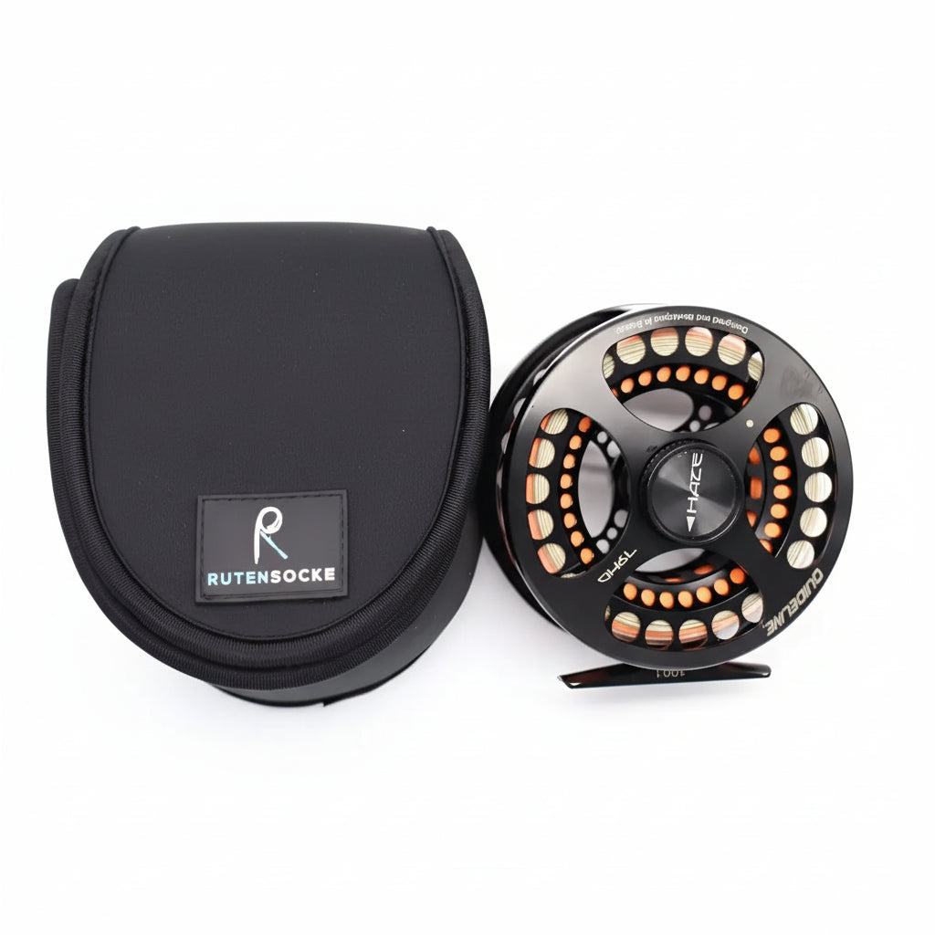 Rutensocke Rollentasche Fly L (Rollenschutz für Fliegenrollen Größe 11-13 / 12cm)