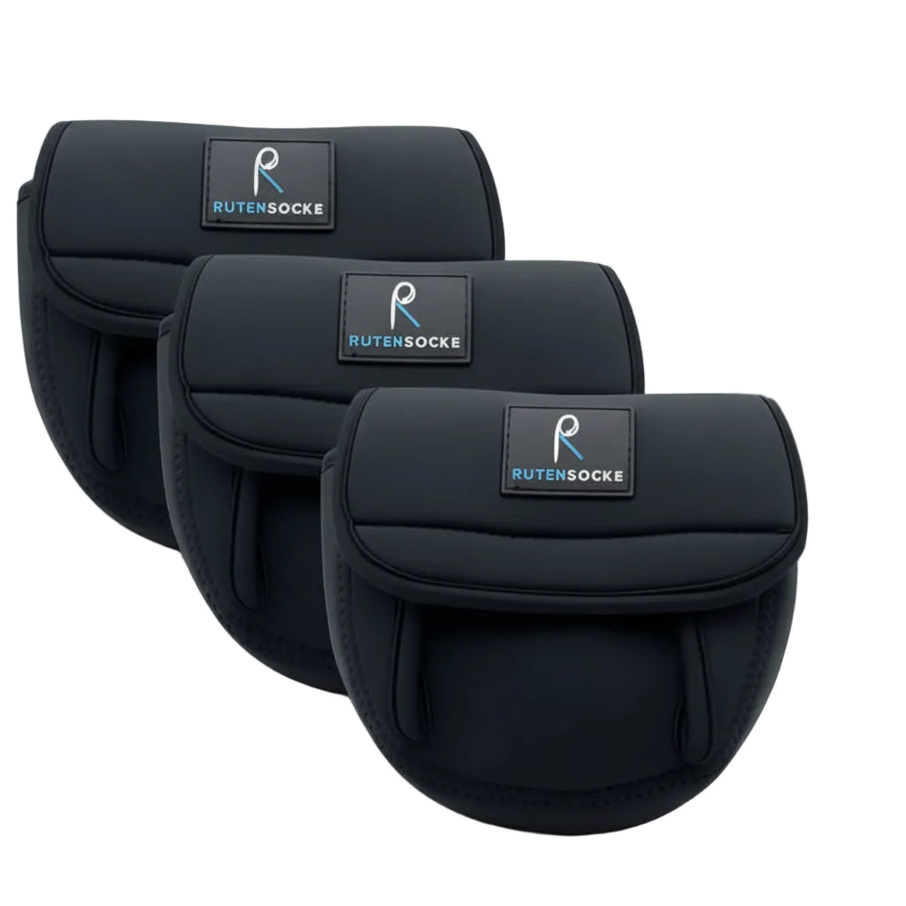 Rutensocke Rollentasche Spin S 3er Sparpack (Stationärrollen von Größe 1000-3000)