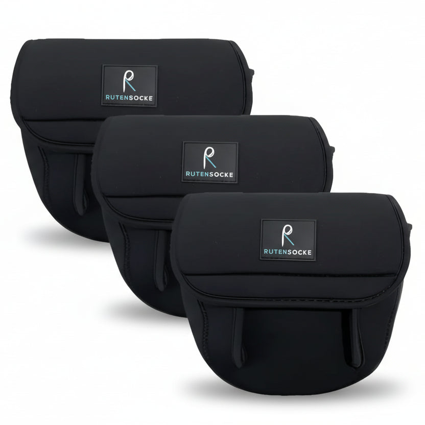 Rutensocke Rollentasche Spin XL 3er Sparpack (Rollenschutz für Stationärrollen von Größe 10000-18000)
