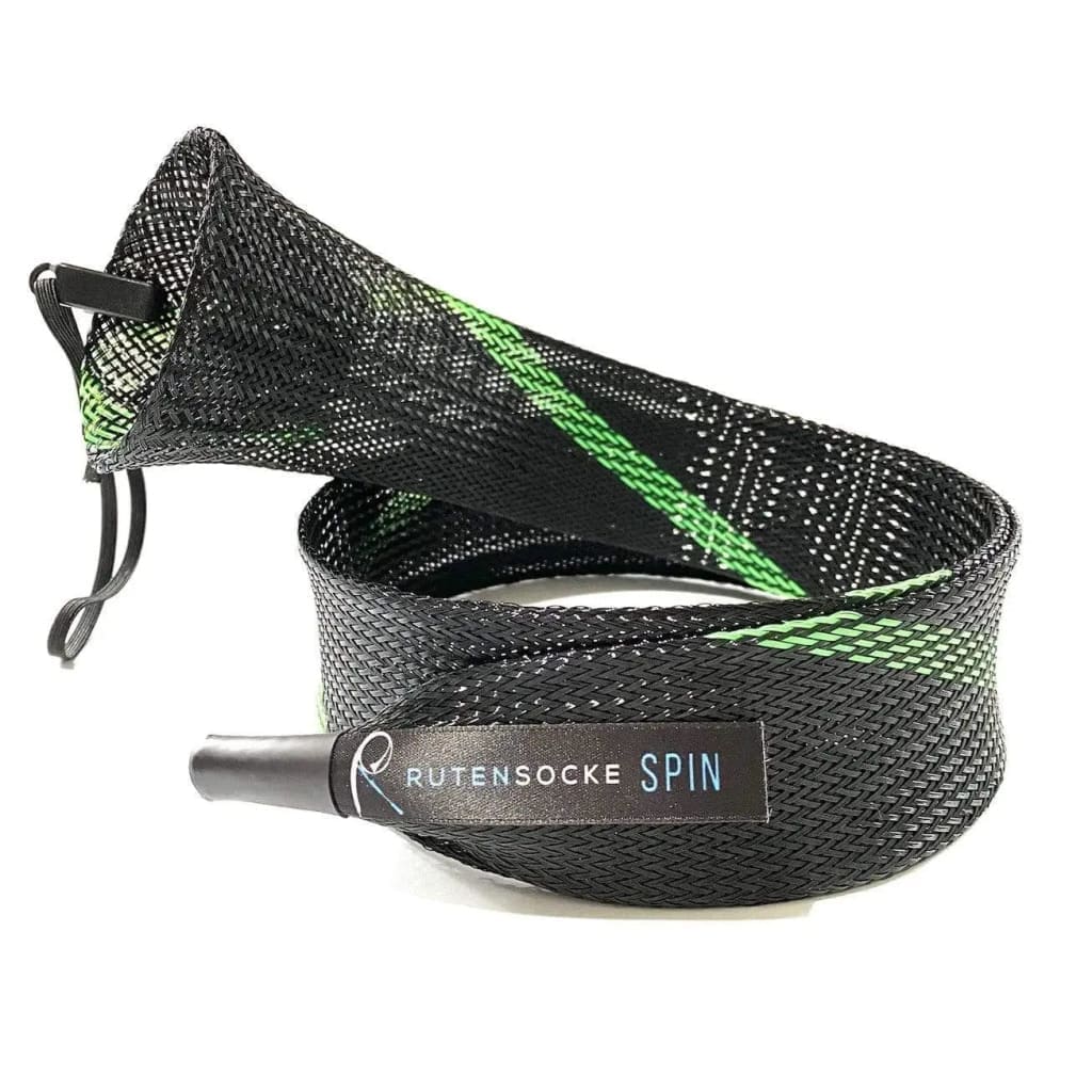 Rutensocke Spin L 2-Teiler (90cmx45mm Rutenschutz für 2-tlg. Ruten bis 270cm) - Gruen-Schwarz