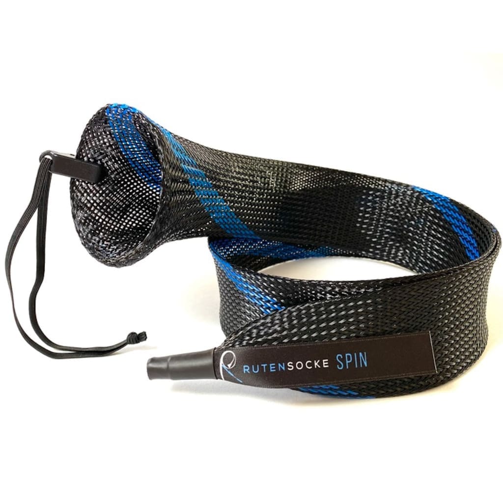 Rutensocke Spin L 2-Teiler (90cmx45mm Rutenschutz für 2-tlg. Ruten bis 270cm) - Blau-Schwarz