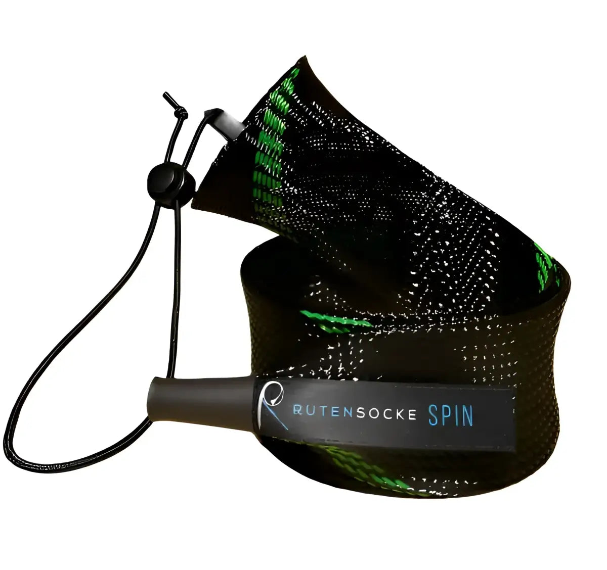 Rutensocke Spin S (155cmx45mm Rutenschutz für 1-tlg. Ruten bis 190cm) - Schwarz-Gruen