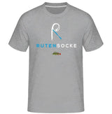 Organic T-Shirt Grau optional mit Zielfisch (Ausverkauf Restbestand)