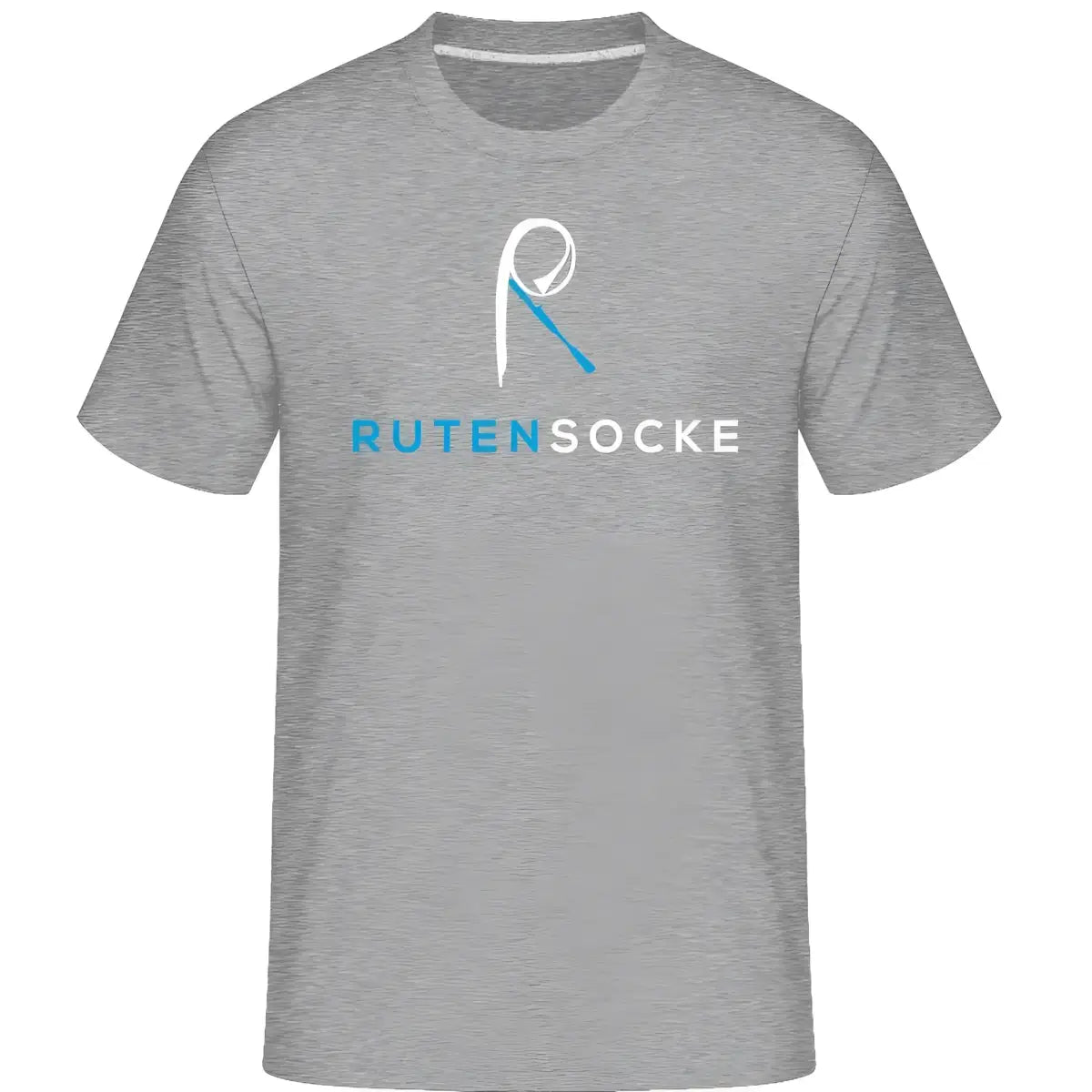 Organic T-Shirt Grau optional mit Zielfisch (Ausverkauf Restbestand) - M / Grau