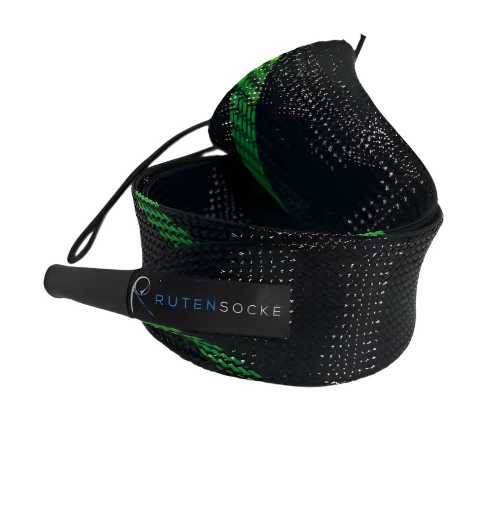 Rutensocke Allround L 3-Teiler (90cmx45mm Rutenschutz für 3-tlg. Ruten bis 420cm) - Gruen-Schwarz
