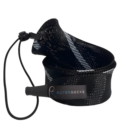 Rutensocke Allround S 3-Teiler (70cmx45mm Rutenschutz für 3-tlg. Ruten bis 360cm) - Schwarz-Weiss