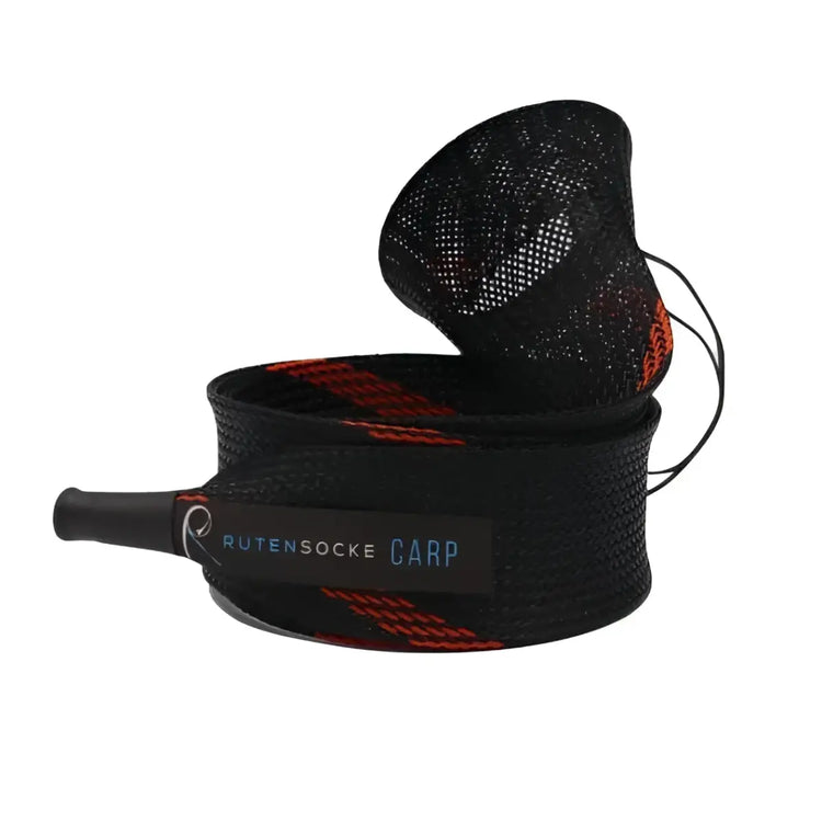 Rutensocke Carp L 2 Teiler (120cmx45mm Rutenschutz für 2 tlg. Ruten bis 3,60m) Orange Schwarz