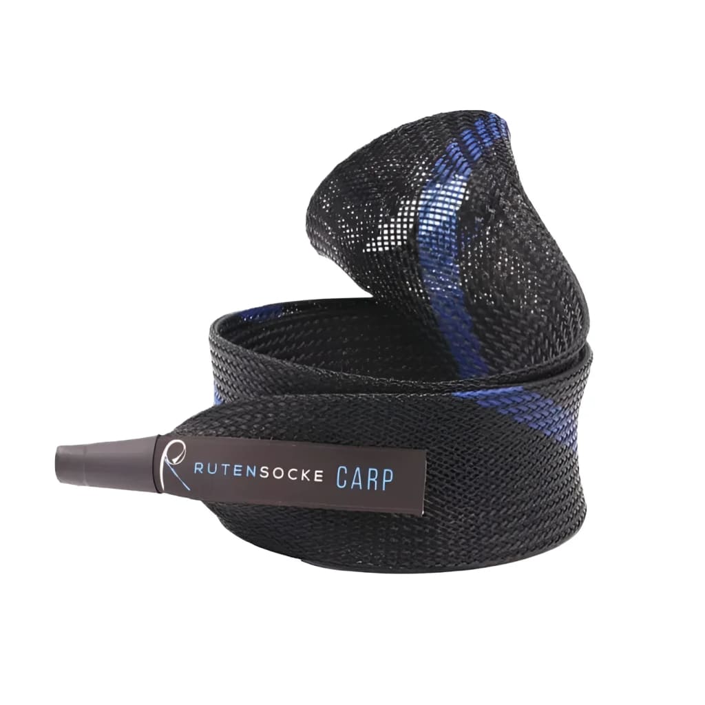 Rutensocke Carp M 2-Teiler (105cmx45mm Rutenschutz für 2-tlg. Ruten bis 330cm) - Blau-Schwarz