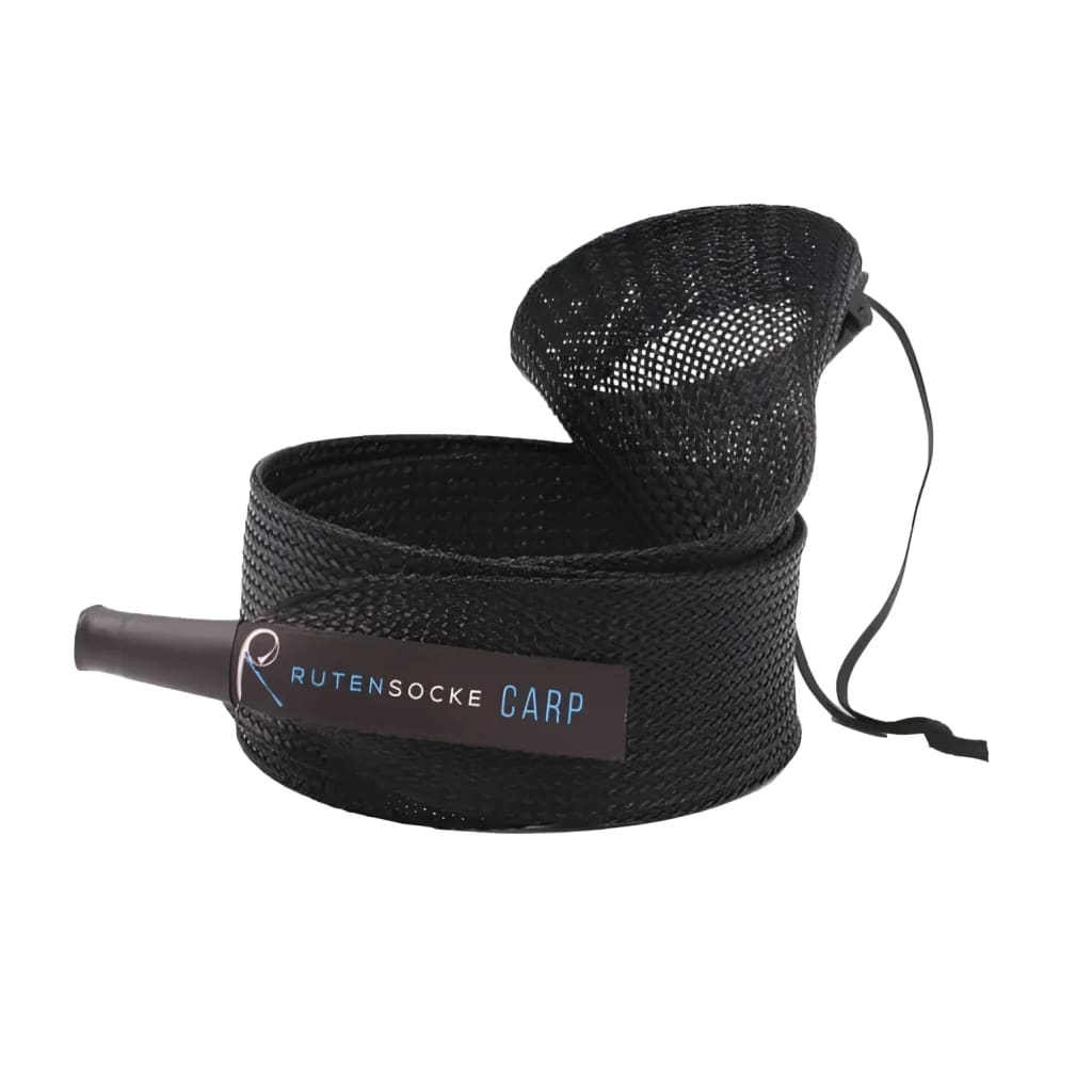 Rutensocke Carp M 2-Teiler (105cmx45mm Rutenschutz für 2-tlg. Ruten bis 330cm) - Schwarz