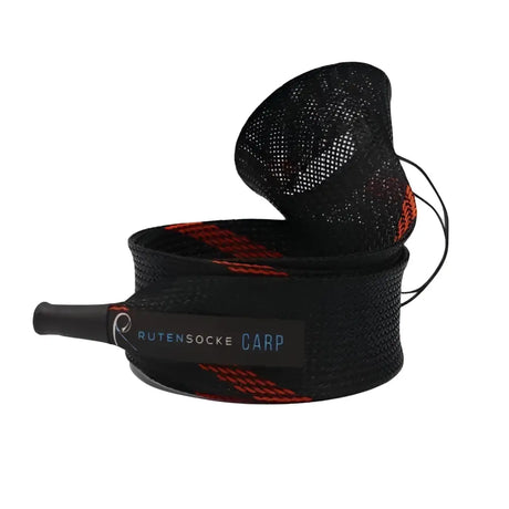 Rutensocke Carp M 2-Teiler (105cmx45mm Rutenschutz für 2-tlg. Ruten bis 330cm) - Schwarz-Orange