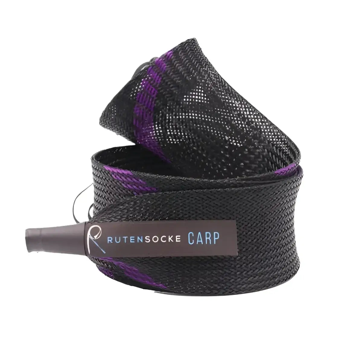 Rutensocke Carp M 2-Teiler (105cmx45mm Rutenschutz für 2-tlg. Ruten bis 330cm) - Schwarz-Violett
