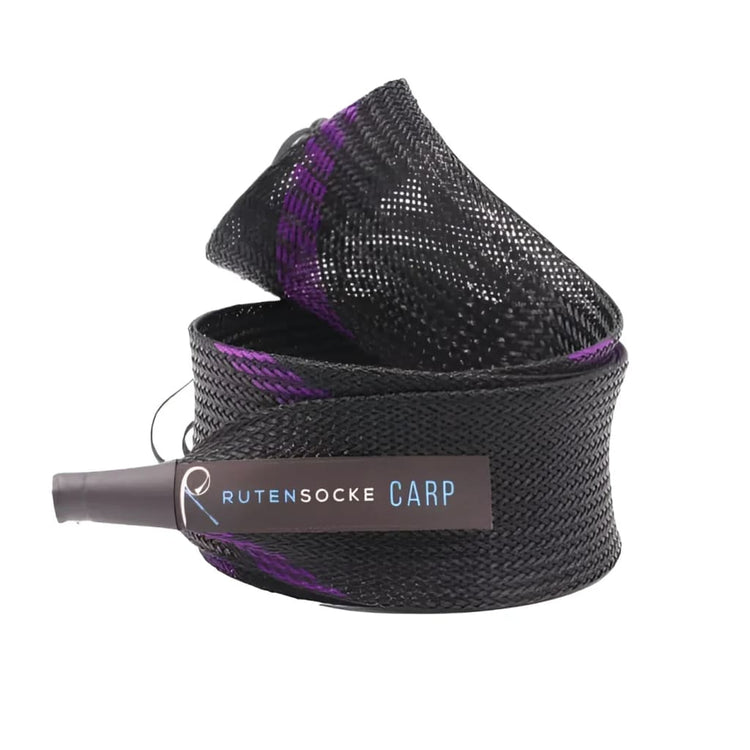 Rutensocke Carp XL 2-Teiler (135cmx45mm Rutenschutz für 2-tlg. Ruten bis 390cm) - Violett-Schwarz