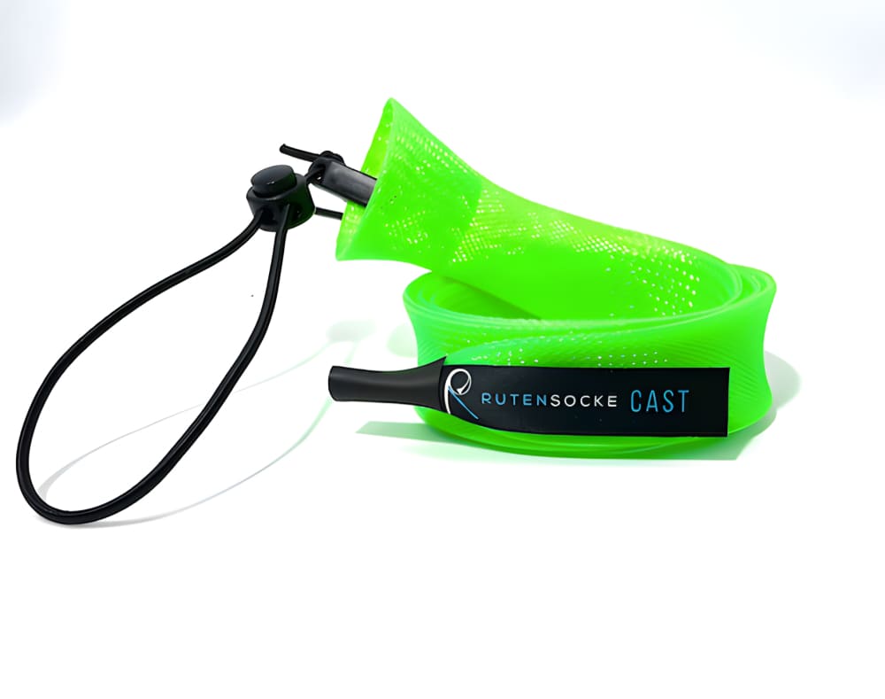 Rutensocke Cast L (180cmx32mm Rutenschutz für 1-tlg. Ruten bis 2,20m) - Neon-Gruen