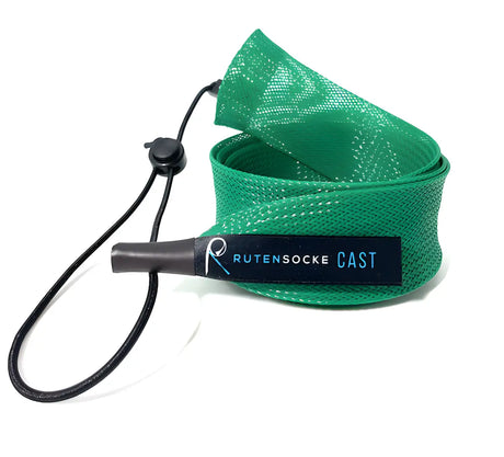 Rutensocke Cast L 2-Teiler (75cmx38mm Rutenschutz für 2-tlg. Ruten bis 2,3m) - Grün