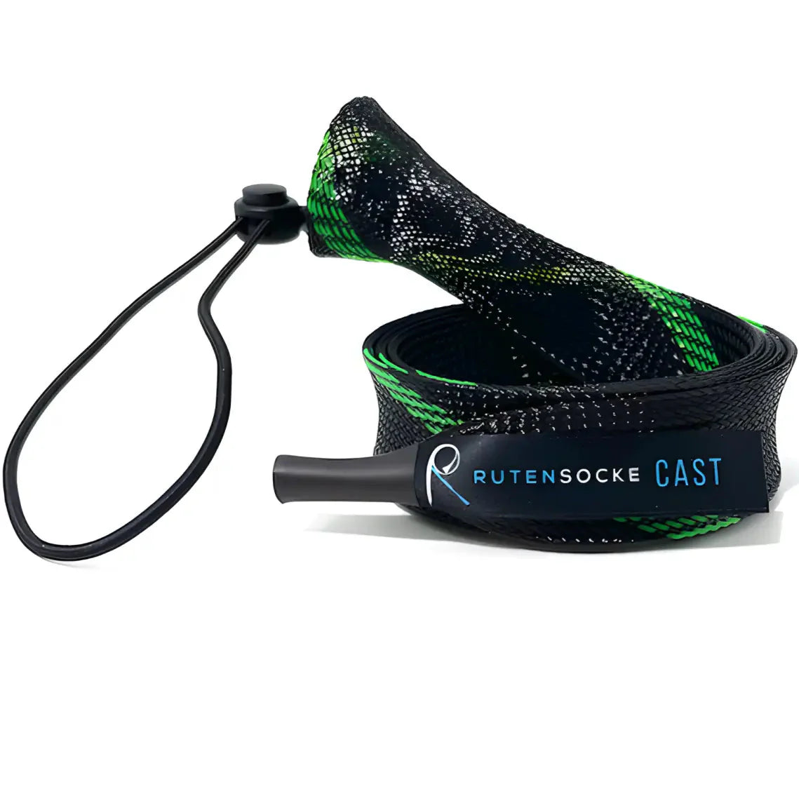 Rutensocke Cast M (160cmx32mm Rutenschutz für 1-tlg. Ruten bis 2m) - Schwarz-Gruen