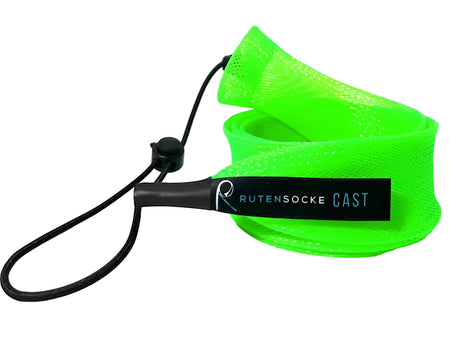Rutensocke Cast SW (140cmx38mm Rutenschutz für 1-tlg. Ruten bis 1,8m) - Neon-Gruen