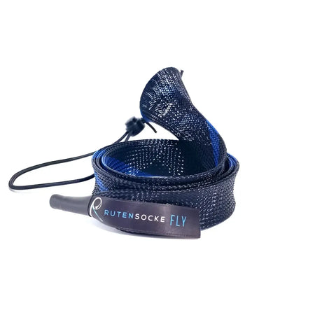 Rutensocke Fly M 2-Teiler (110cmx32mm Rutenschutz für 2(4)-tlg. Ruten bis 2,74m 9ft.) - Schwarz-Blau