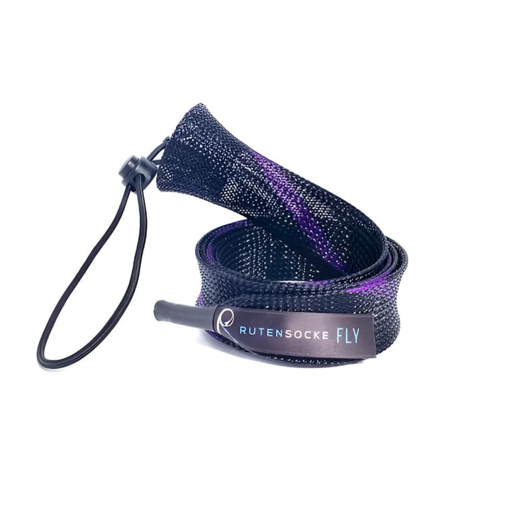 Rutensocke Fly S 2-Teiler (95cmx32mm Rutenschutz für 2(4)-tlg. Ruten bis 2,43m 8ft.) - Violett-Schwarz