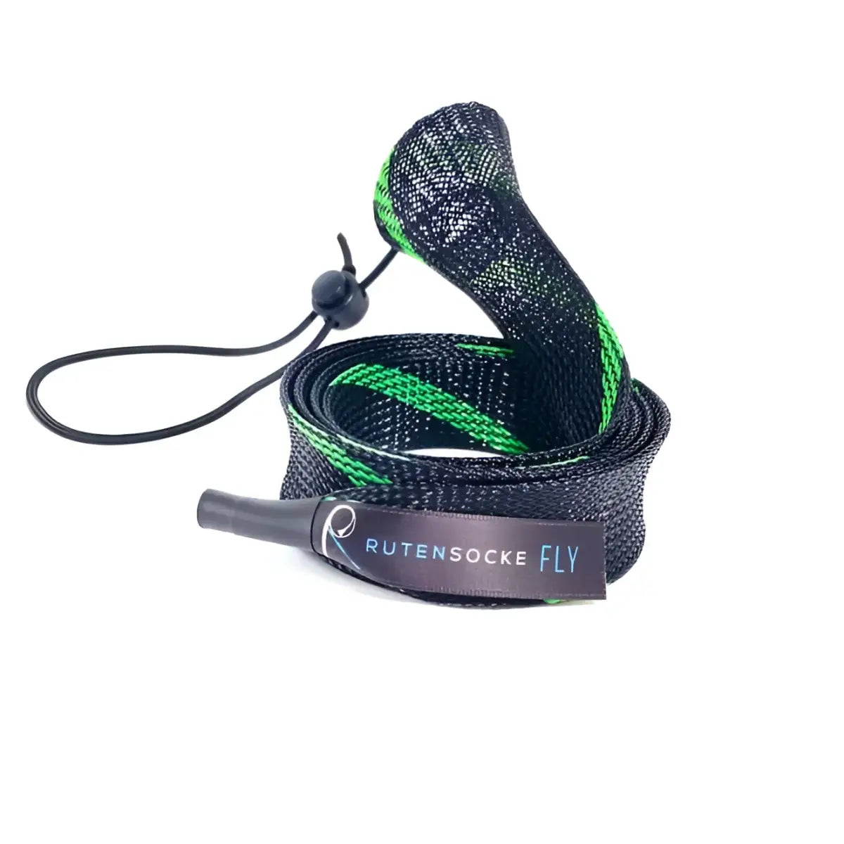 Rutensocke Fly S 2-Teiler (95cmx32mm Rutenschutz für 2(4)-tlg. Ruten bis 2,43m 8ft.) - Schwarz-Gruen