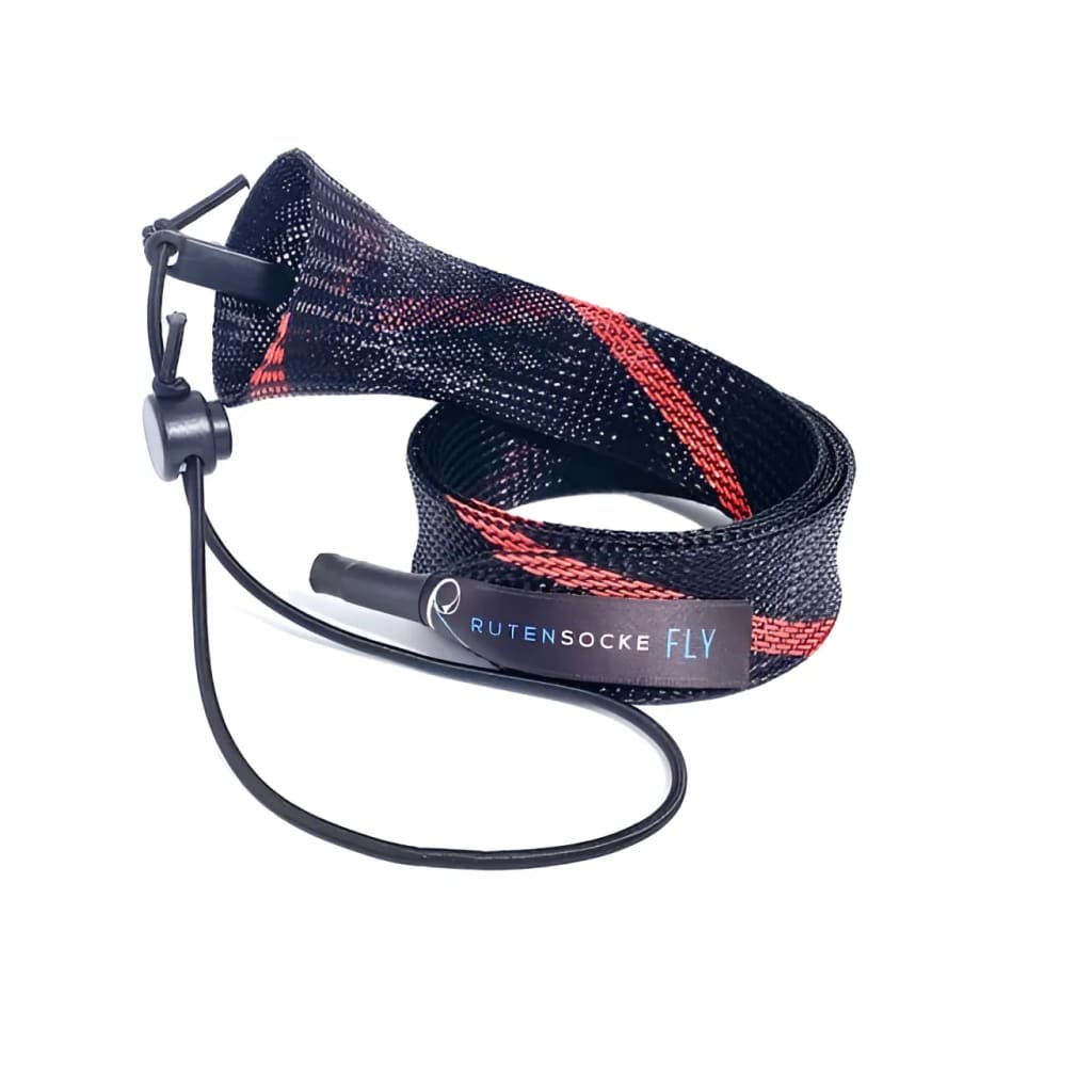Rutensocke Fly S 2-Teiler (95cmx32mm Rutenschutz für 2(4)-tlg. Ruten bis 2,43m 8ft.) - Rot-Schwarz