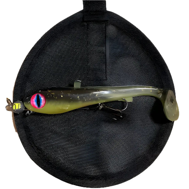 Rutensocke Köderschutz (Lure Wrap) 18cm x 17cm in schwarz und rot