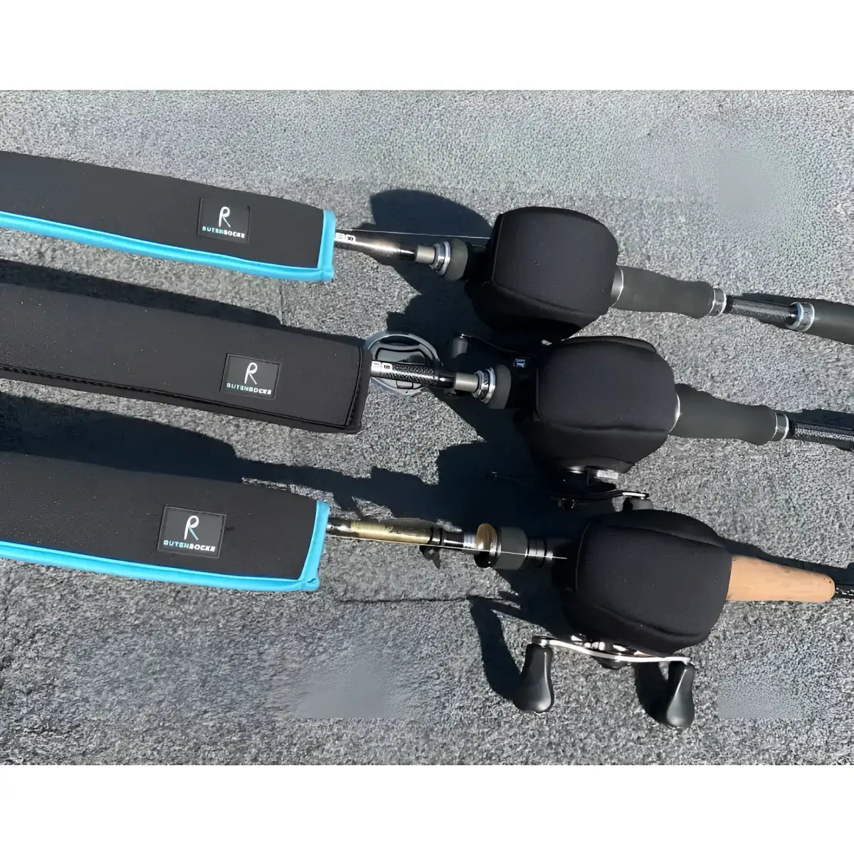 Rutensocke NEO CAST M 1-Teiler (160cm lang Premium Neopren Rutenschutz für Ruten bis 210cm)