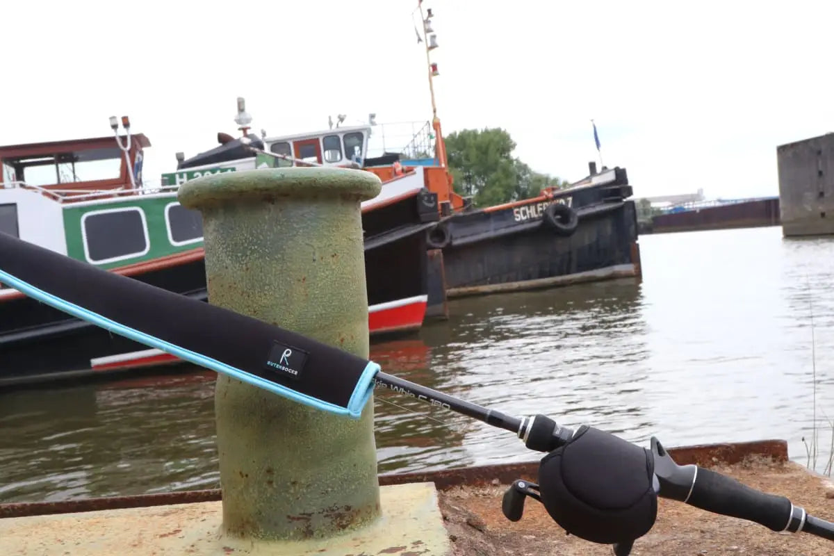 Rutensocke NEO Cast M 1-Teiler (160cm lang Premium Neopren Rutenschutz für Ruten bis 210cm)
