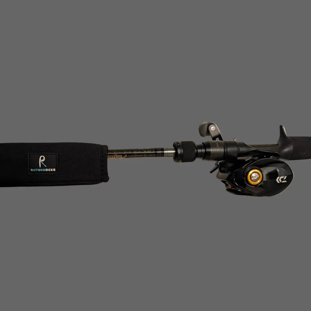 Rutensocke NEO CAST MS 1-Teiler Schmale Version (160cm lang Premium Neopren Rutenschutz für Ruten bis 210cm) - Schwarz