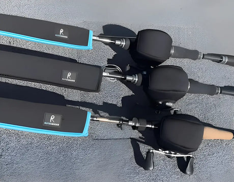 Rutensocke Rollentasche Cast M großes Logo (Rollenschutz für Baitcast-Rollen ab Größe 200)