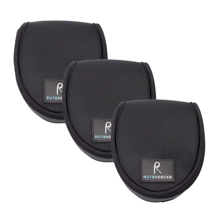Rutensocke Rollentasche Fly M 3er Pack (Rollenschutz für Fliegenrollen Größe 8 10 / 11cm)