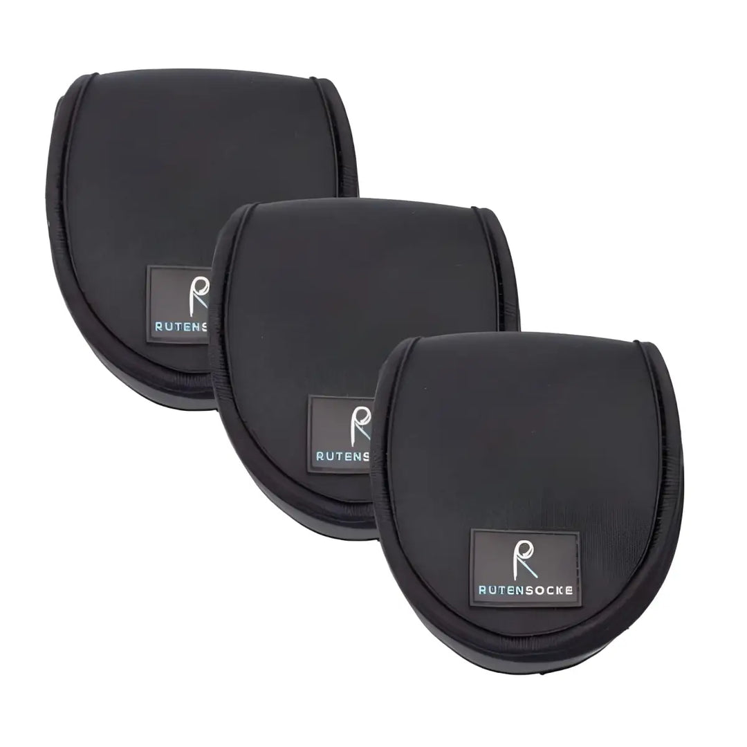 Rutensocke Rollentasche Fly M 3er Pack (Rollenschutz für Fliegenrollen Größe 8 10 / 11cm)