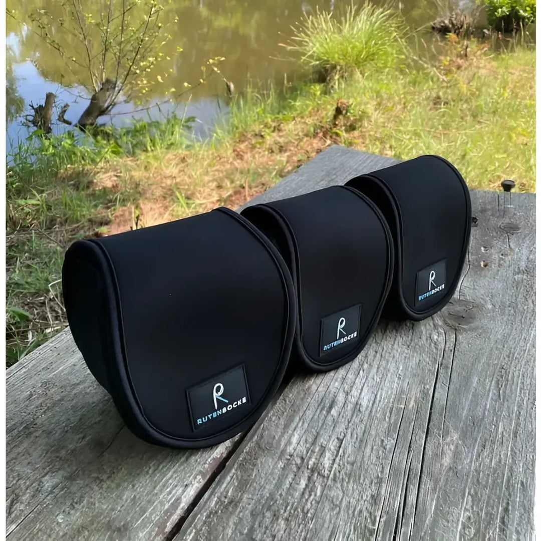 Rutensocke Rollentasche Fly S 3er Pack (Rollenschutz für Fliegenrollen Größe 5 7 / 10cm)