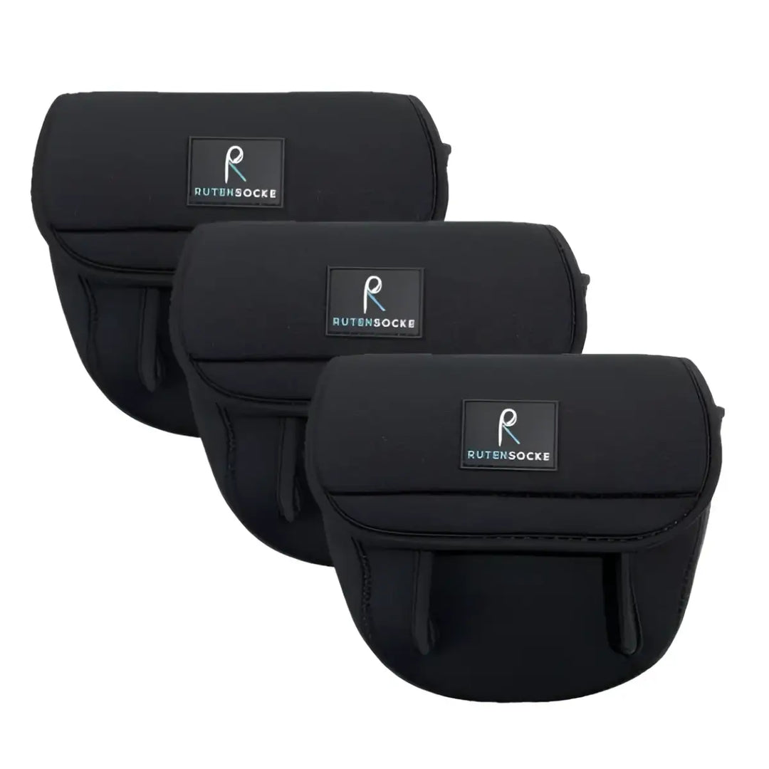 Rutensocke Rollentasche Spin XL 3er Sparpack (Rollenschutz für Stationärrollen von Größe 10000 18000)
