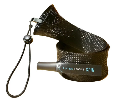 Rutensocke Spin L 2-Teiler (90cmx45mm Rutenschutz für 2-tlg. Ruten bis 270cm) - Schwarz