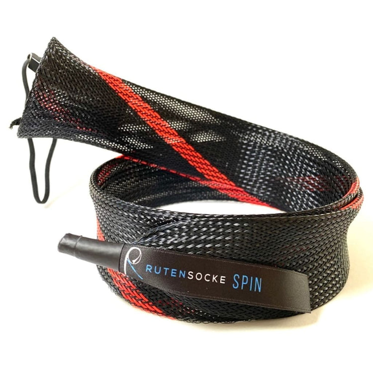 Rutensocke Spin M (170cmx45mm Rutenschutz für 1-tlg. Ruten bis 220cm) - Rot-Schwarz
