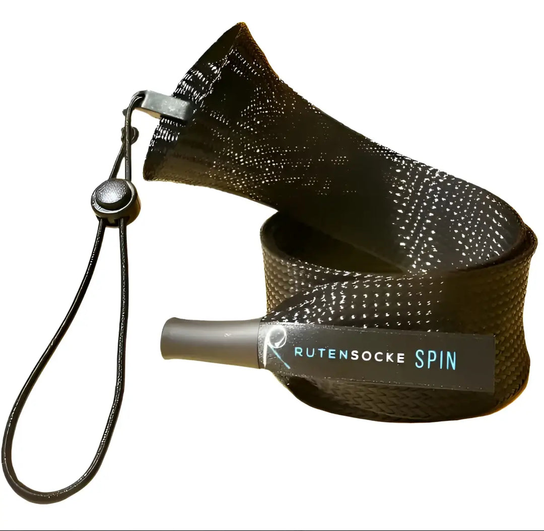 Rutensocke Spin M 2 Teiler (75cmx45mm Rutenschutz für 2 tlg. Ruten bis 240cm) Schwarz
