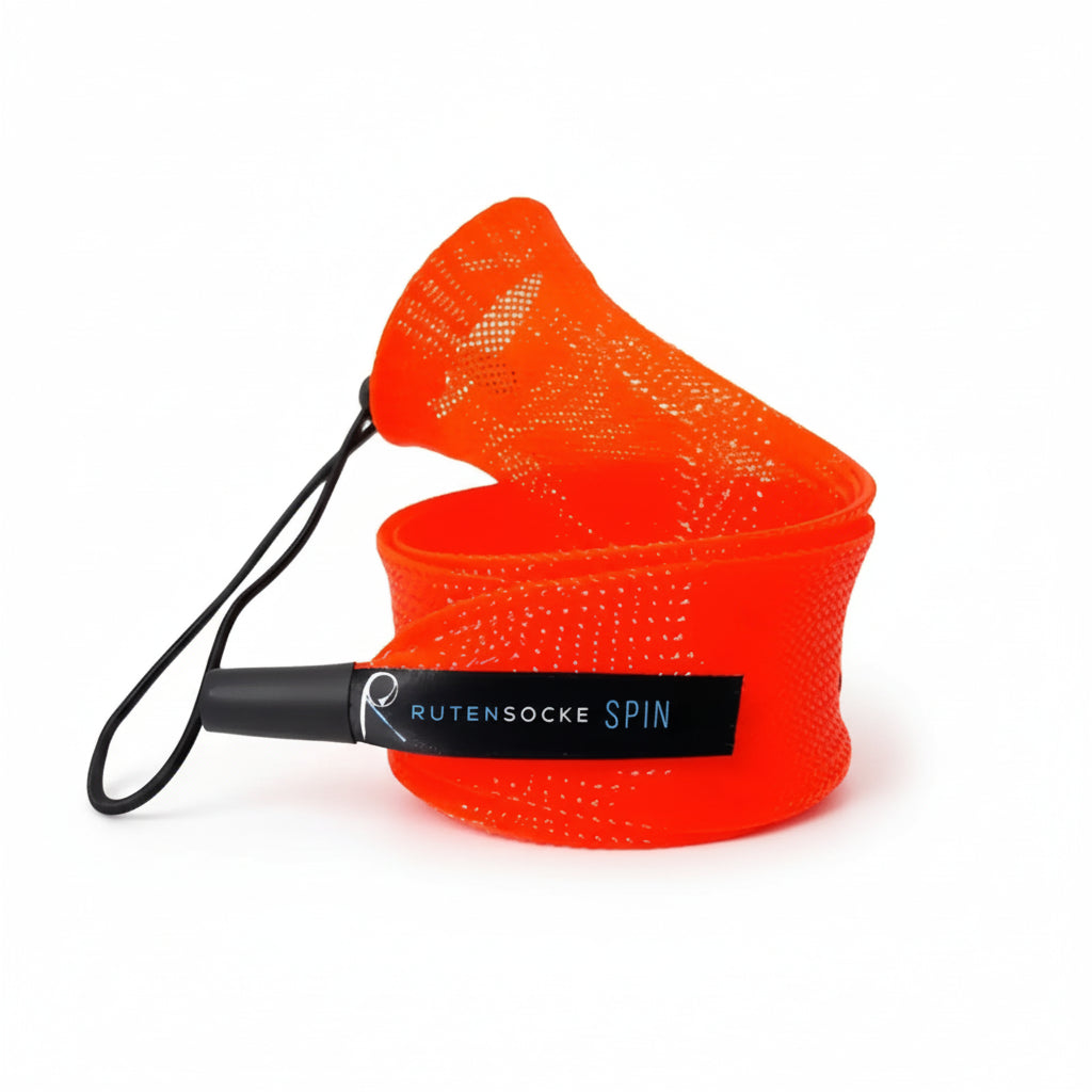 Rutensocke Spin M 2-Teiler (75cmx45mm Rutenschutz für 2-tlg. Ruten bis 240cm) - Orange