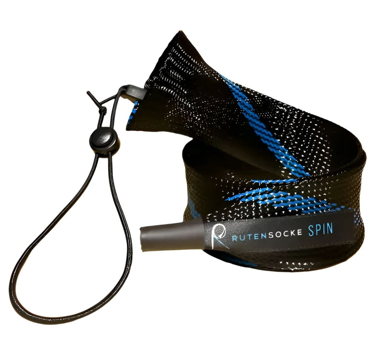 Rutensocke Spin S (155cmx45mm Rutenschutz für 1-tlg. Ruten bis 190cm) - Blau-Schwarz