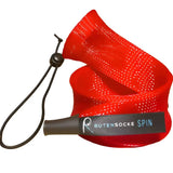 Rutensocke Spin S 2-Teiler (70cmx45mm Rutenschutz für 2-tlg. Ruten bis 220cm) - Rot