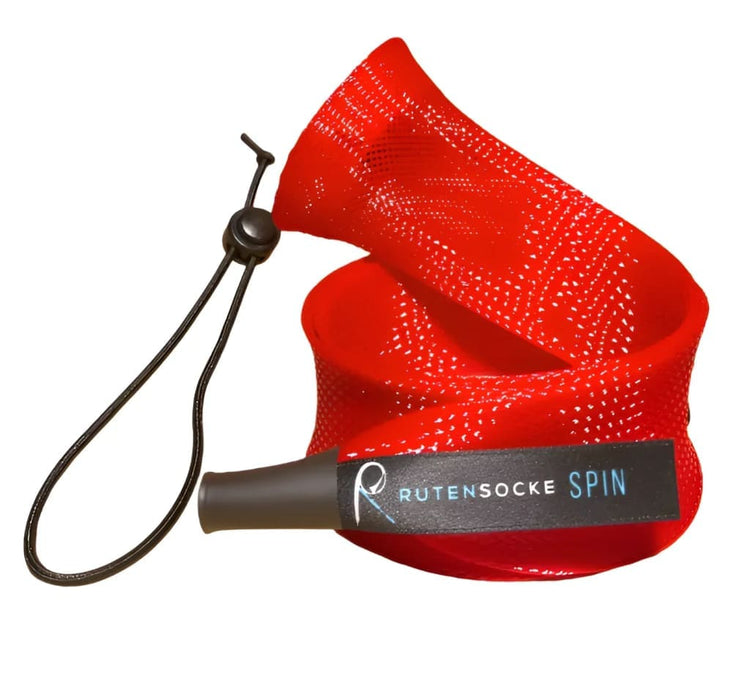 Rutensocke Spin XS 2-Teiler (65cmx45mm Rutenschutz für 2-tlg. Ruten bis 200cm) - Rot