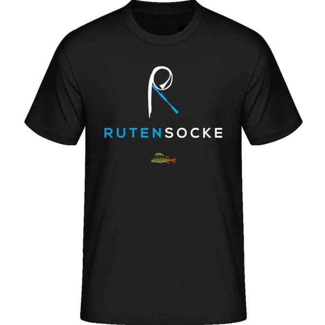 Rutensocke Bio T-Shirt Schwarz optional mit Zielfisch