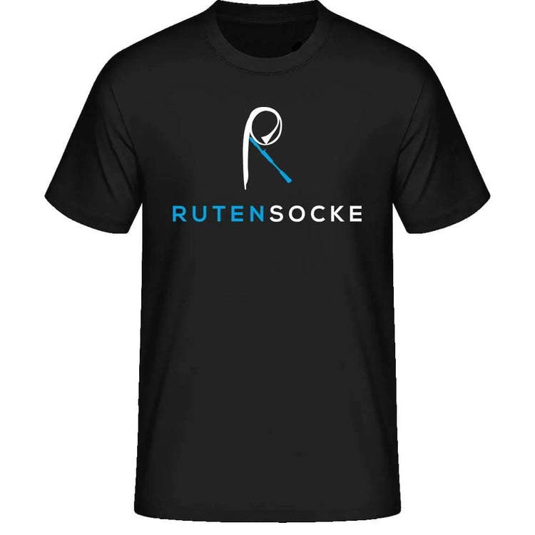 Rutensocke Bio T-Shirt Schwarz optional mit Zielfisch - M / Schwarz